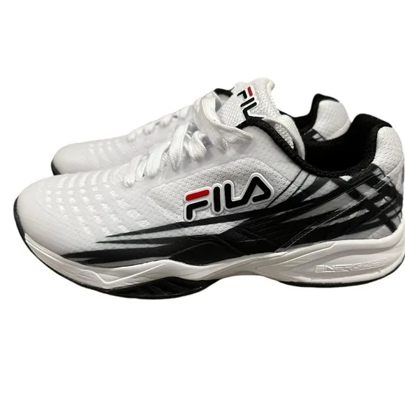 Women’s Fila White Black Sneakers Size 10.5. Brand New with the Original Box.