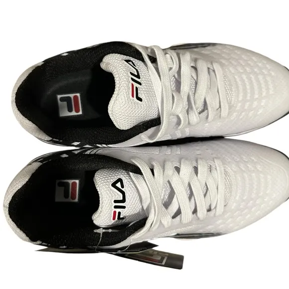 Women’s Fila White Black Sneakers Size 10.5. Brand New with the Original Box.