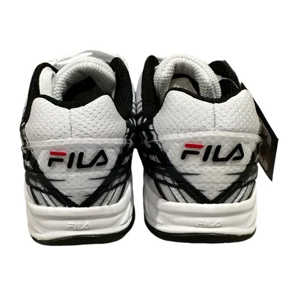 Women’s Fila White Black Sneakers Size 10.5. Brand New with the Original Box.