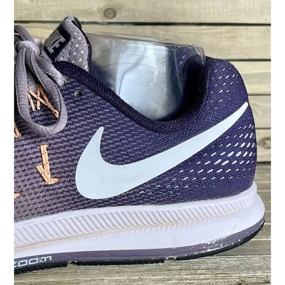 Womens Nike Air Zoom Pegasus 33 Purple Athletic Running Sneakers Shoes Size 11 M