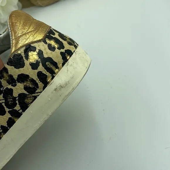 Zadig &amp; Voltaire Leo Wild Women's Sneakers Sz 41 Brown Black Leather Shoes