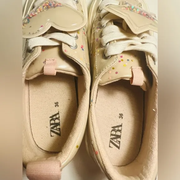 ZARA VINYL STAR AND HEARTS SHOES