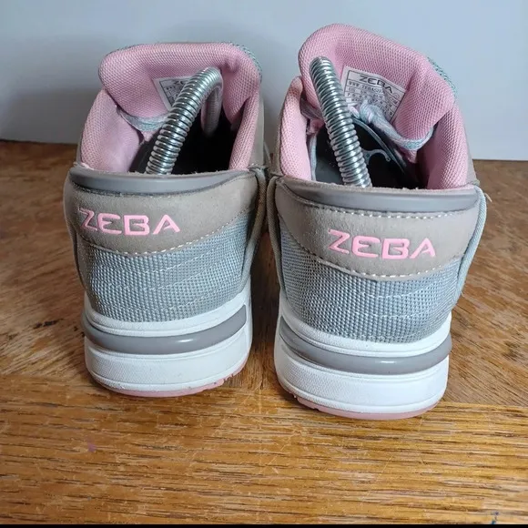 Zeba Sneakers Womens Hands Free Gray Pink Shoes Size 7.5
