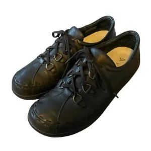 Ziera Womans 10.5 ALLSORTS Leather COMFORT Sneakers Lace Up Work Shoes Black